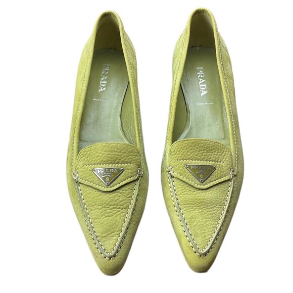 Vintage Prada Green Flats - Picture 1 of 9